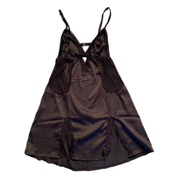 Other - Black slip / slip dress with gorgeous lace detailing all over. L